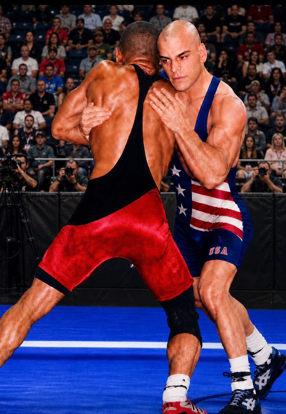 Ally Sleiman competing at the 2000 U.S. North Regional Greco-Roman Olympic Team Trials at Young Arena in Waterloo, Iowa.